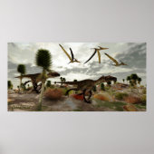 Utahraptor Hunt Print (Voorkant)