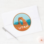 Utah's delicate boog ronde sticker (Envelop)