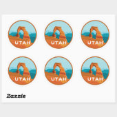 Utah's delicate boog ronde sticker (Vel)