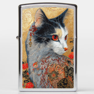 Utamaro stijl kattenportret   Ukiyo-e Art