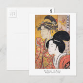 Utamaro Two Beauties met Bamboo Briefkaart (Voorkant / Achterkant)