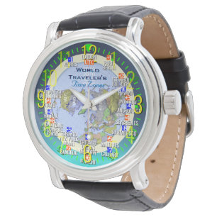 UTC-tijdzones voor wereldreizigers Horloge