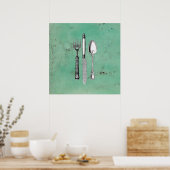 Utensil Art Vintage Poster (Keuken)