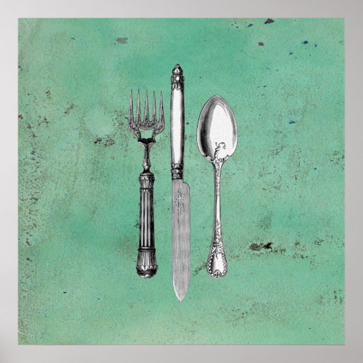 Utensil Art Vintage Poster (Voorkant)