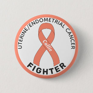 Uteriene endometrieke kanker Vogelband Wit Ronde Button 5,7 Cm
