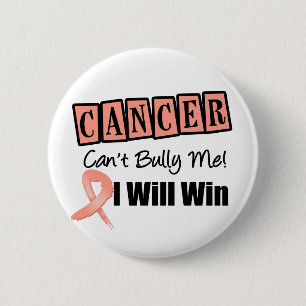 Uteriene kanker Cant Bully I zal winnen Ronde Button 5,7 Cm