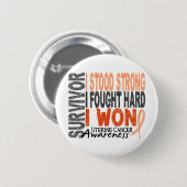 Uteriene kanker Overleving 4 Ronde Button 5,7 Cm (Voorkant /achterkant)