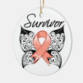 Uteriene kanker Survivor Butterfly Keramisch Ornament (Links)