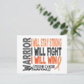 Uteriene kanker Warrior Briefkaart (Staand voorkant)
