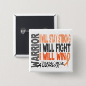 Uteriene kanker Warrior Vierkante Button 5,1 Cm (Voorkant /achterkant)