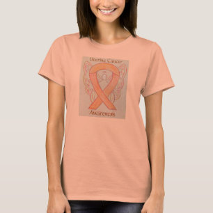 Uteriene kankerbewustwording Ribbon Angel - Aangep T-shirt