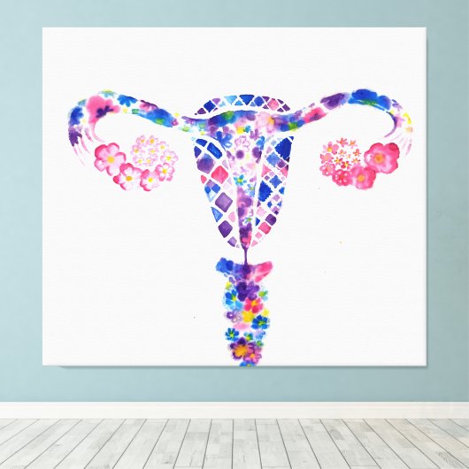 Uterus Canvas Afdruk (Insitu (Houten vloer))