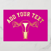 Uterus Graphic Gold Foil Kaarten (Voorkant)