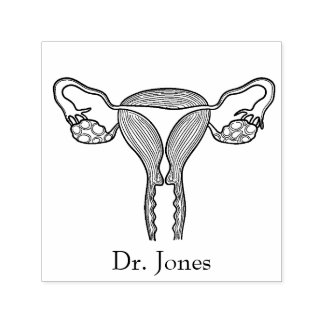Uterus, menselijke organen die rubber zegels zelfinktende stempel
