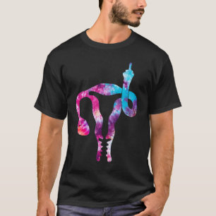 Uterus Show Midden-Vingerfeministisch Stropdas D T-shirt