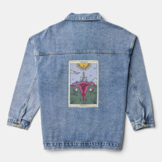 Uterus Strength Tarot Kaart Design Denim Jacket