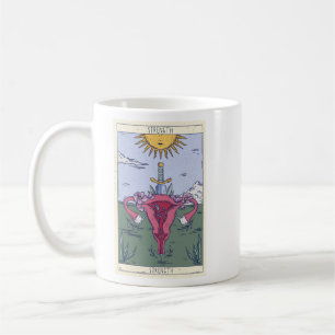 Uterus Strength Tarot Kaart Design Koffiemok