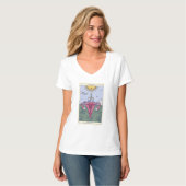 Uterus Strength Tarot Kaart Design T-shirt (Voorkant volledig)