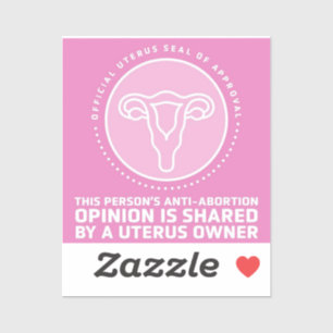 Uterusafsluiting van goedkeuring sticker