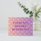 Uteruses Heart Ombre Briefkaart (Staand voorkant)