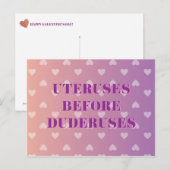 Uteruses Heart Ombre Briefkaart (Voorkant / Achterkant)