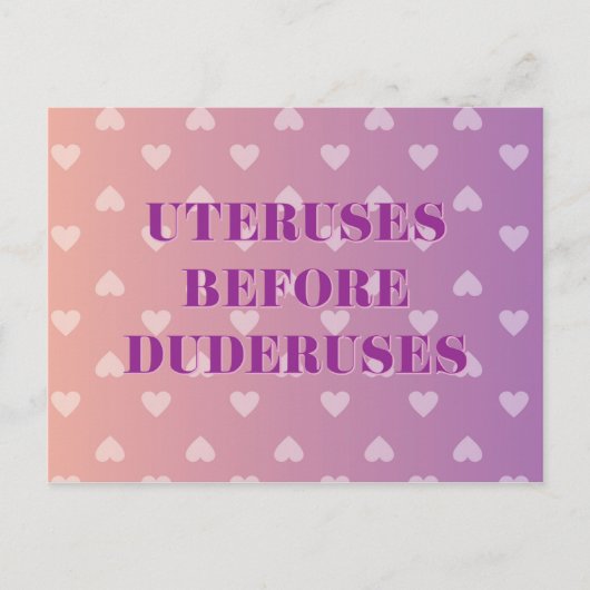 Uteruses Heart Ombre Briefkaart (Voorkant)