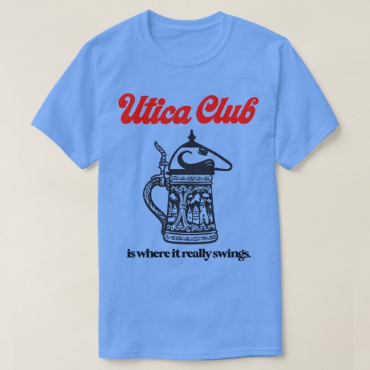 Utica Club Swings Bier Retro Defunct Breweriana T-shirt (Design voorkant)