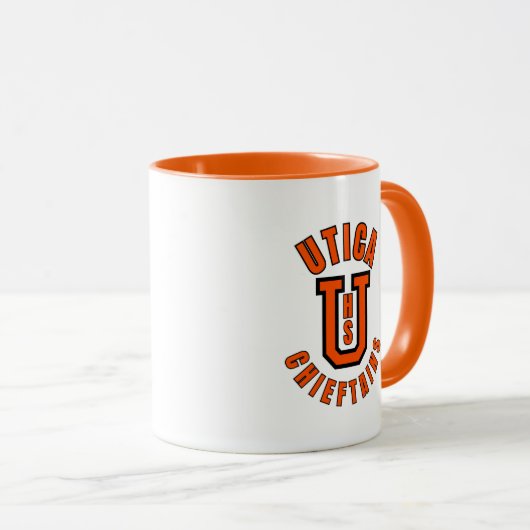 Utica High School Michigan Coffee Mug Mok (Voorkant rechts)