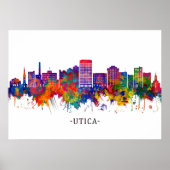 Utica New York Skyline Poster (Voorkant)