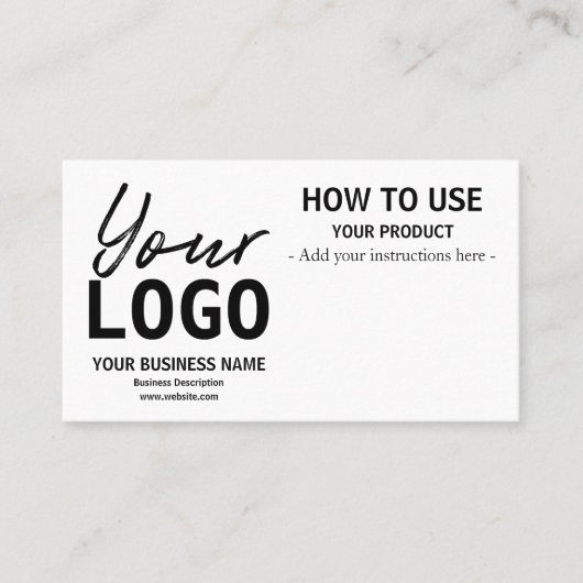 Utilisation des cartes d'instructions (Devant)