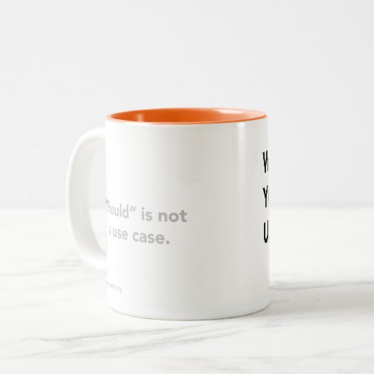 Utilisation gauche Coque rappel Mug (Devant gauche)