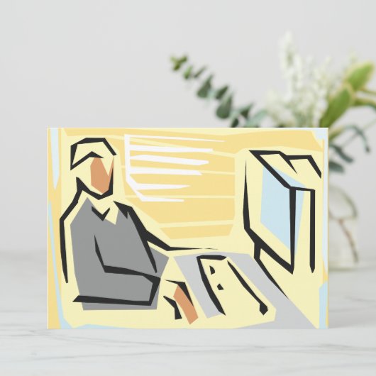 Utilisation Sur Invitations D'Ordinateur (Debout devant)