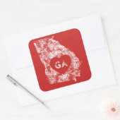 Utilisé I Love Georgia State Stickers (Enveloppe)