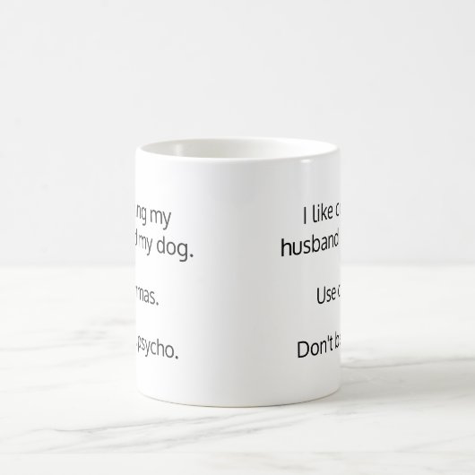 Utiliser des virgules. Ne sois pas un Psycho Mug (Centre)
