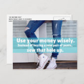 Utilisez votre argent avec sagesse Carte postale (Devant / Derrière)