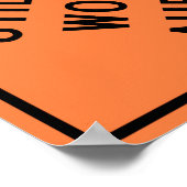 Utility Work Ahead Construction Highway Sign Poster (Hoek)