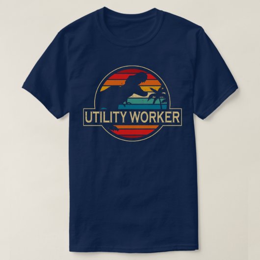 Utility Worker Dinosaur T-shirt (Design voorkant)
