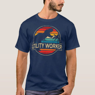 Utility Worker Dinosaur T-shirt