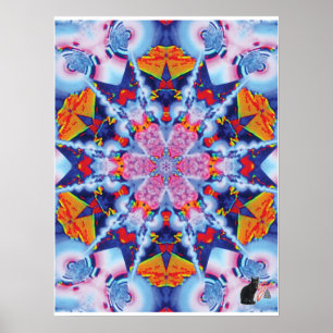 Utopia Kinestische Collage Kaleidoscoop Poster