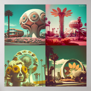 Utopian Tomorrows (met tekentafel Logo) Poster