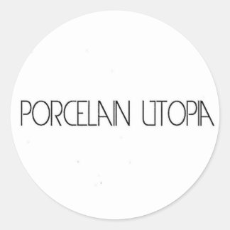 Utopie van porselein ronde sticker