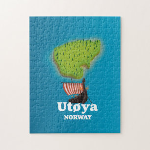 Utøya Noorwegen reisposter Legpuzzel