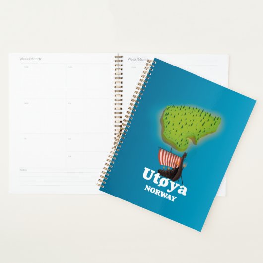 Utøya Noorwegen reisposter Planner (Display)