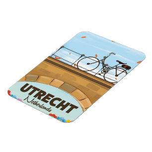 Utrecht Nederland vakantieposter. Magneet