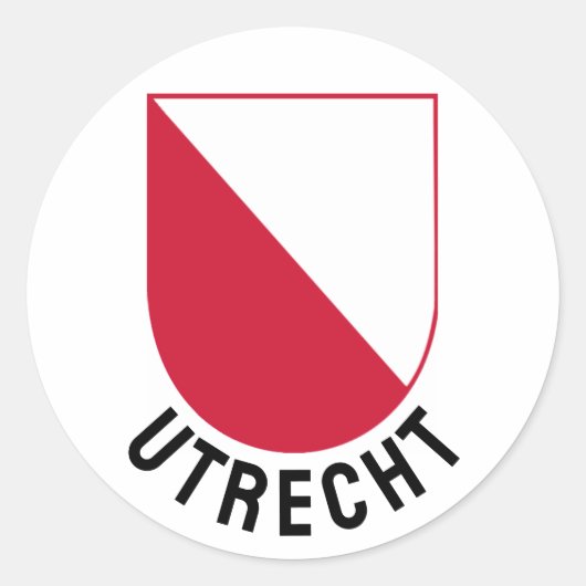 Utrecht-wapen - Nederland Ronde Sticker (Voorkant)