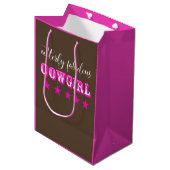 "Utterly Fabulous Cowgirl" Medium Cadeauzakje (Voorkant Gekanteld)