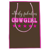 "Utterly Fabulous Cowgirl" Medium Cadeauzakje (Voorkant)