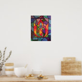 UU Flaming Chalice Original Artwork Poster Print (Keuken)