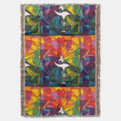 UU Flaming Chalice Throw Unitarian Universalist Deken (Voorkant Verticaal)