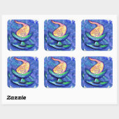 UU Flaming Chalice Vierkante Sticker (Vel)